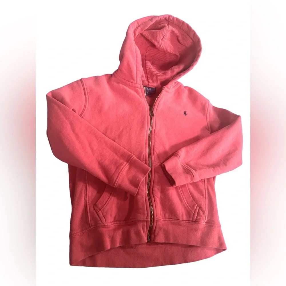 Youth Girl Polo Ralph Lauren Pony Zip up Hoodie Jacket size 6 - Picture 1 of 4